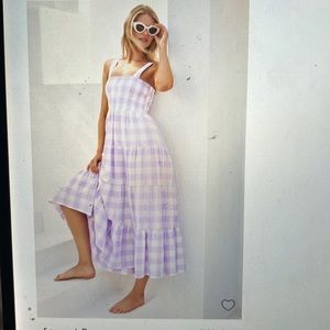 Mister Zimi Savannah dress in lavender gingham. Never worn. Size 6